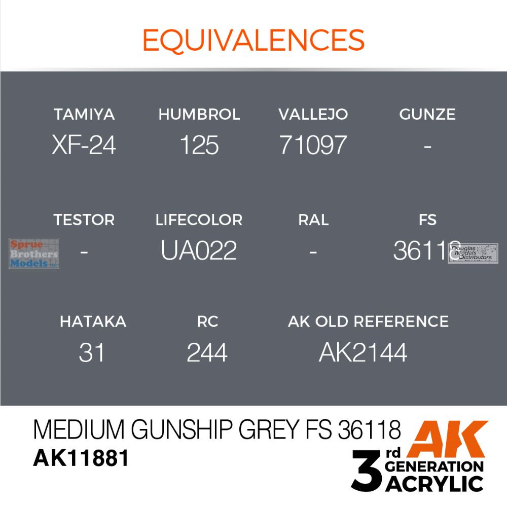 AKI011881 AK Interactive 3Gen Acrylic Paint 17ml - Medium Gunship