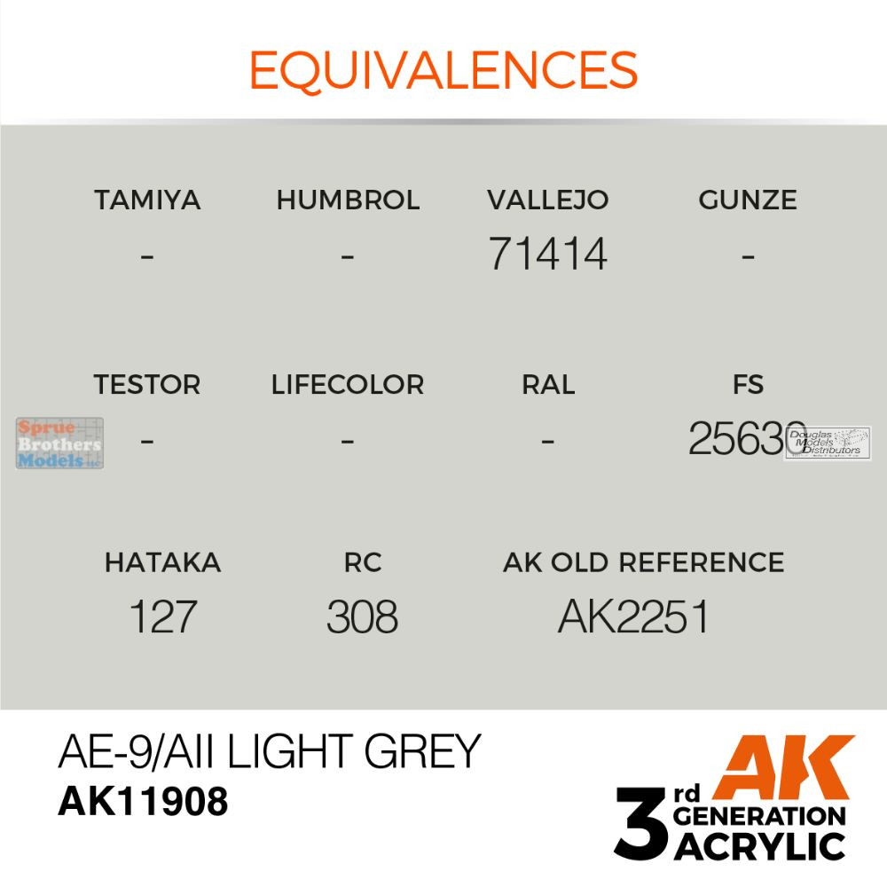 AKI011908 AK Interactive 3Gen Acrylic Paint 17ml - AE-9/ALL Light