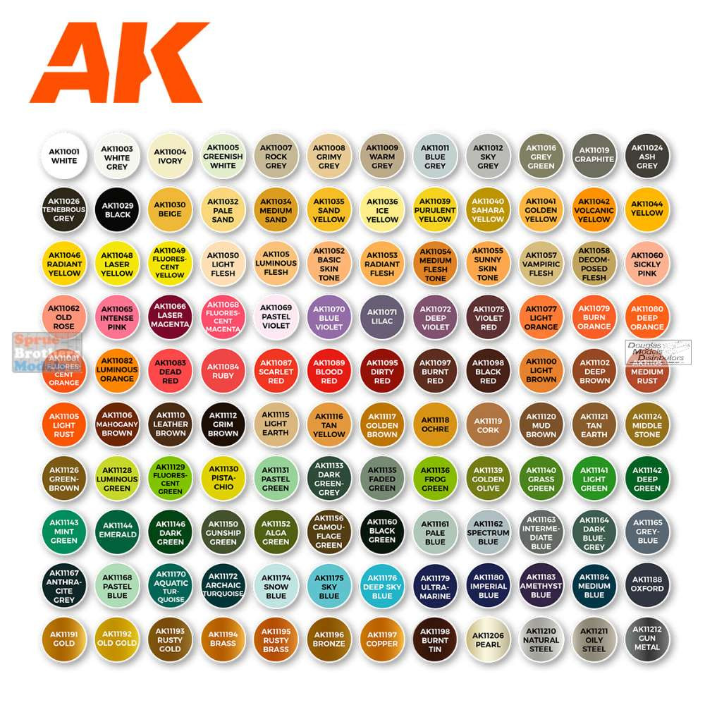 AKI011707 AK Interactive 3Gen Acrylic Paint Set - The Best 120