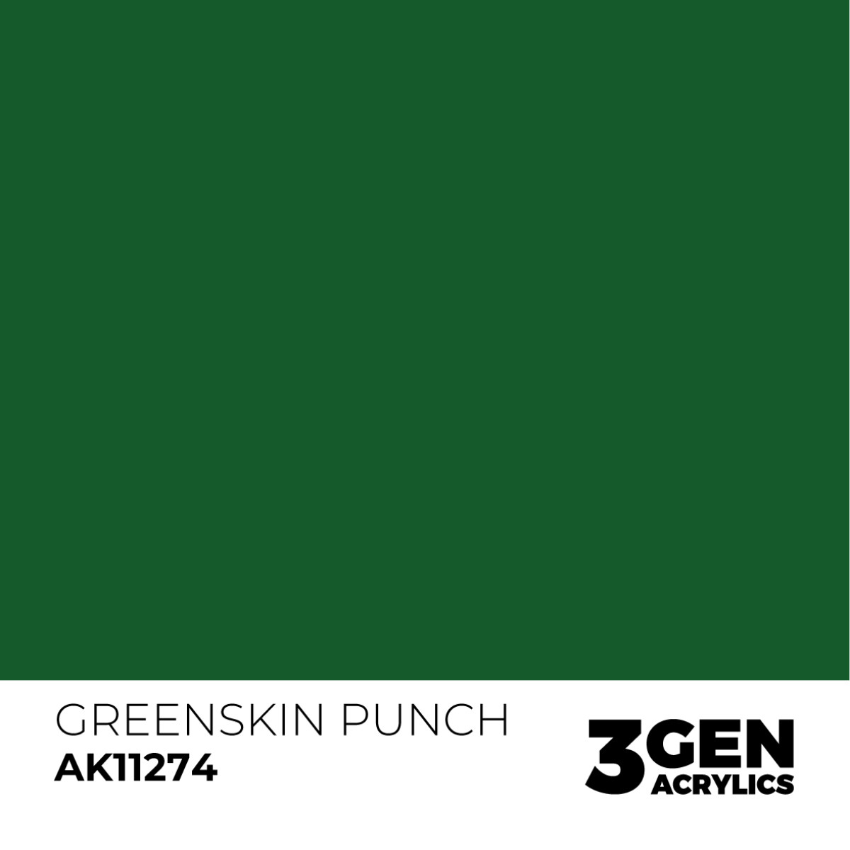 AKI011274 AK Interactive 3Gen Acrylic Paint 17ml - Greenskin Punch