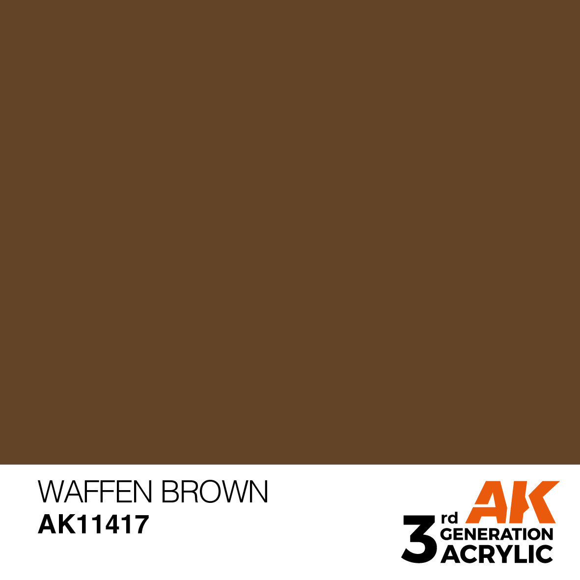 AKI011417 AK Interactive 3Gen Acrylic Paint 17ml - Waffen Brown