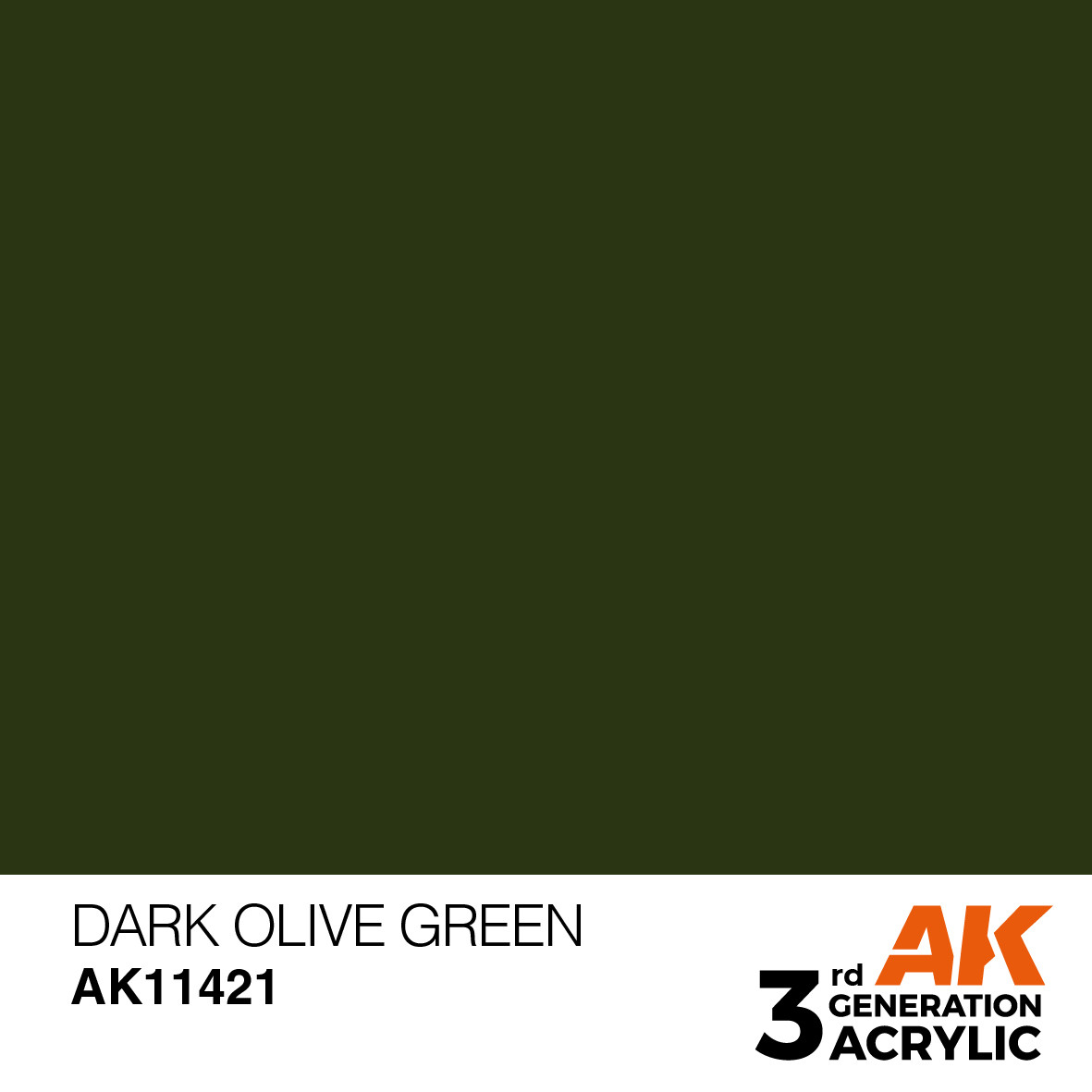 AKI011421 AK Interactive 3Gen Acrylic Paint 17ml - Dark Olive