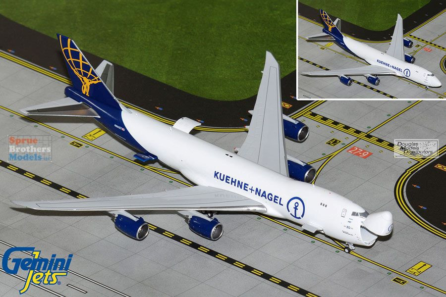 AIR FRANCE ボーイング747 1/160 47cm ダイキャストレジン GEMGJ2205 1:400 Gemini Jets Atlas Air/Kuehne+Nagel B747-8F Reg