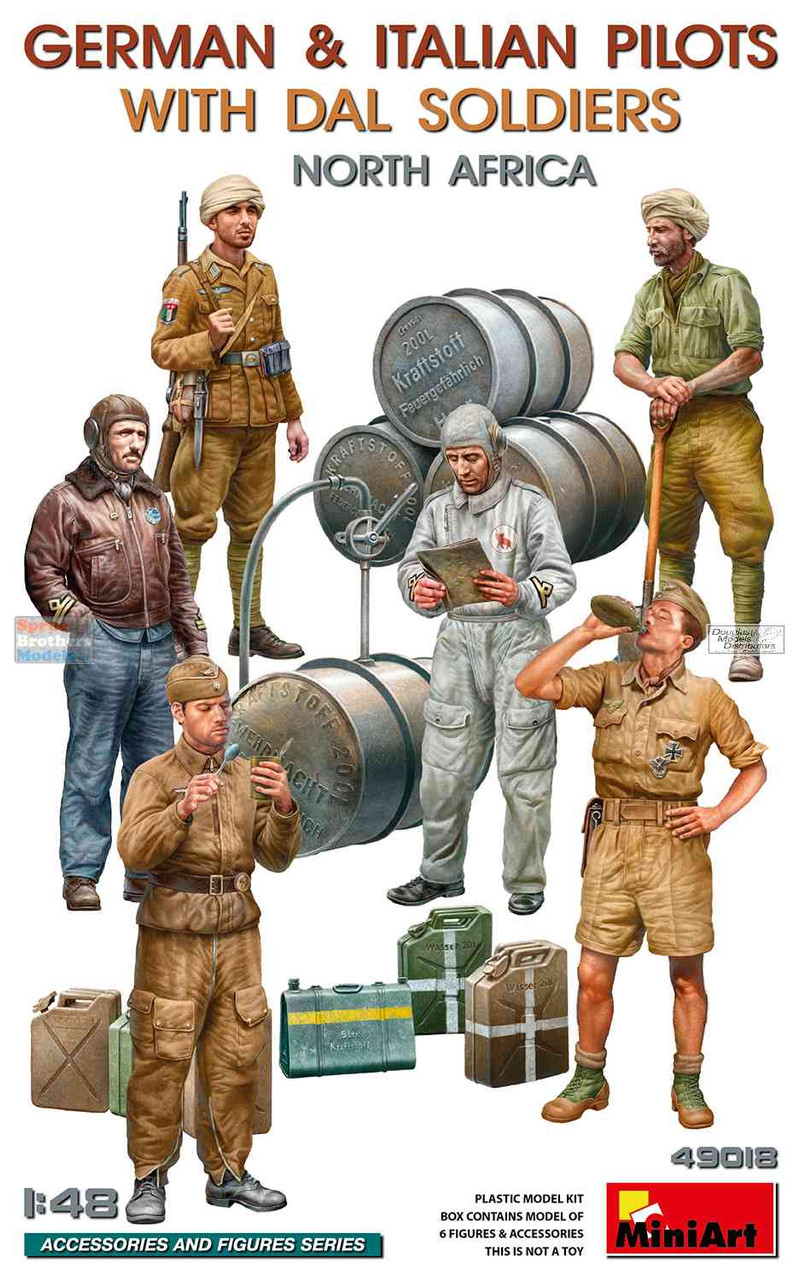 MIA49018 1:48 Miniart German & Italian Pilots with DAL Soldiers