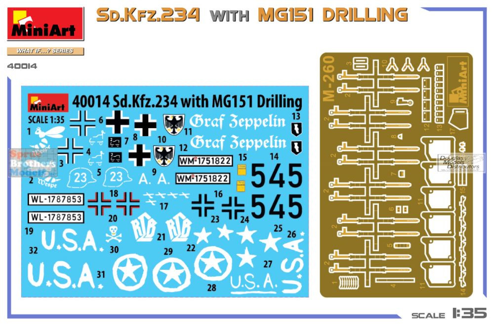 MIA40014 1:35 Miniart Sd.Kfz.234 with MG151 Drilling - Sprue