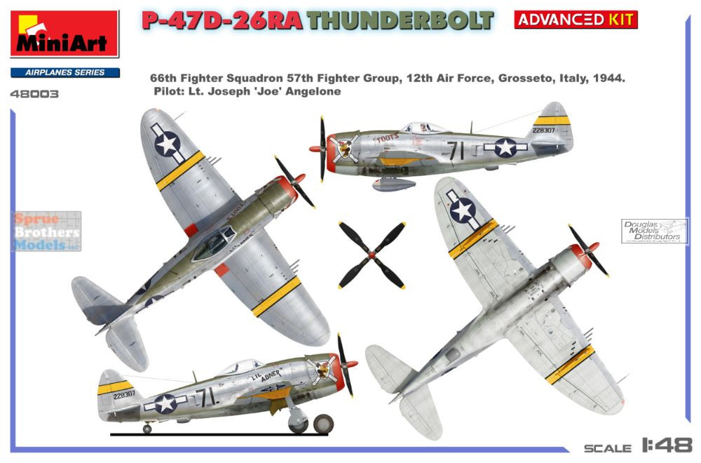 MIA48003 1:48 Miniart P-47D-26RA Thunderbolt [Advanced Kit