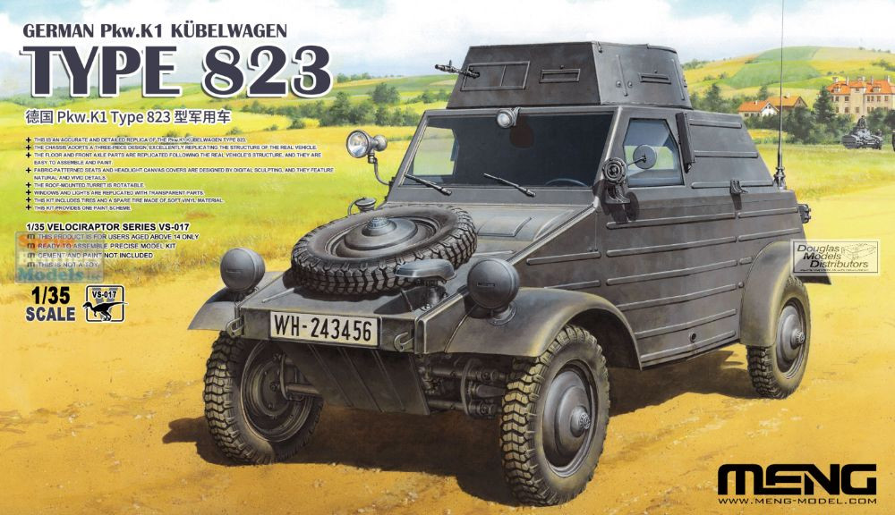 MNGVS017 1:35 Meng Type 823 Kubelwagen Pkw.K1 - Sprue Brothers