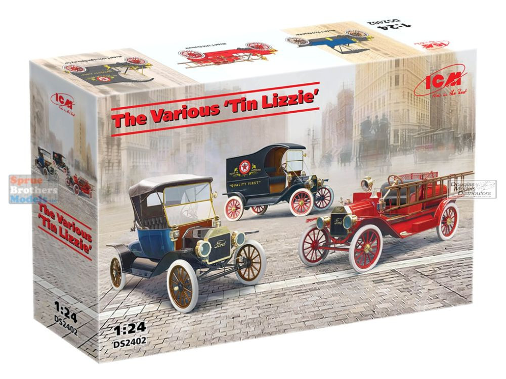 ICMDS2402 1:24 ICM Model Ford Model T's 'The Various Tin Lizzie