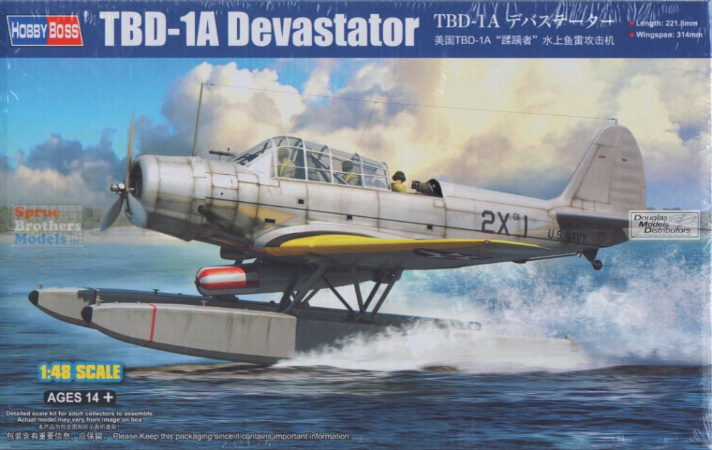 HBS81784 1:48 Hobby Boss TBD-1A Devastator - Sprue Brothers Models LLC