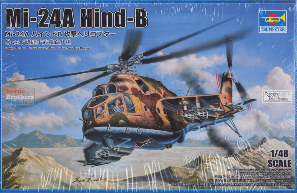 TRP05828 1:48 Trumpeter Mi-24A Hind-B - Sprue Brothers Models LLC