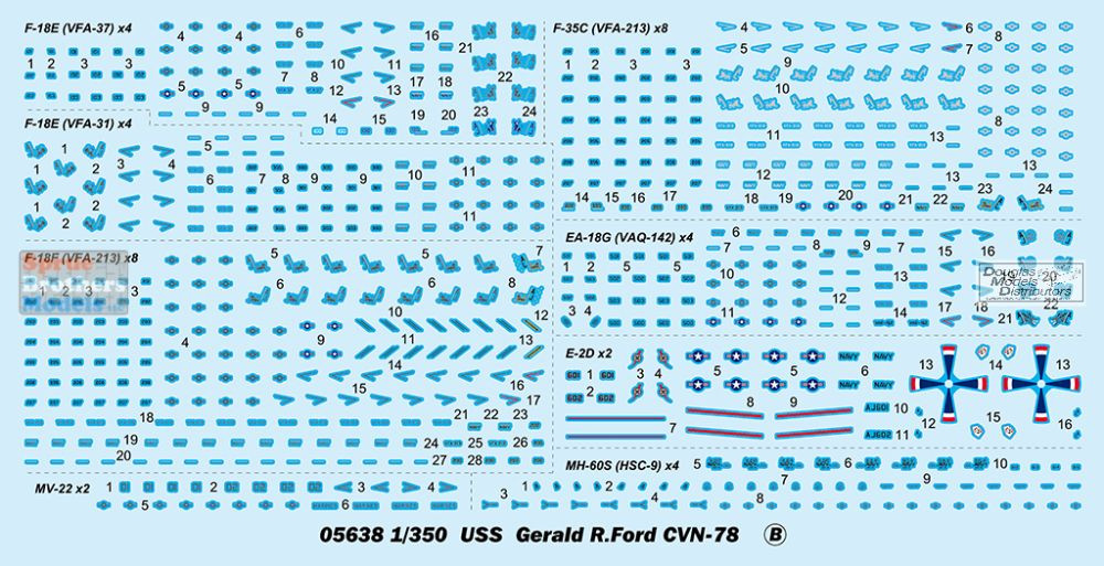 TRP05638 1:350 Trumpeter USS Gerald Ford - Sprue Brothers Models LLC