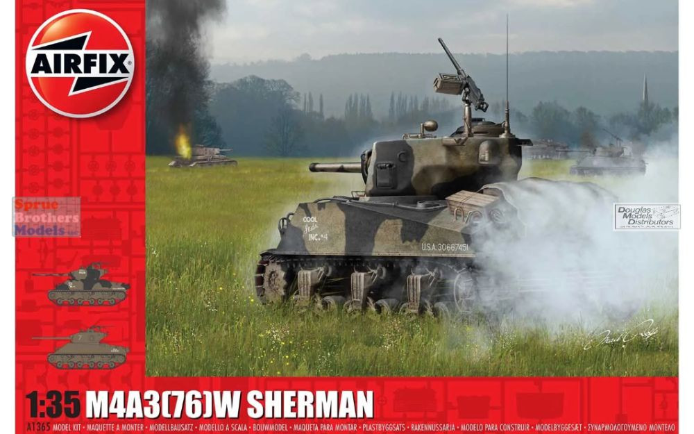 AFX01365 1:35 Airfix M4A3(76)W Sherman - Sprue Brothers Models LLC