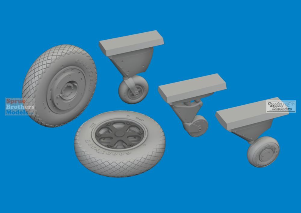 EDU6481090 1:48 Eduard Brassin - F4F-4 Wildcat Late Wheels (ACA