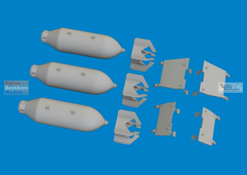 EDU6481079 1:48 Eduard Brassin - P-40 Warhawk 500lb M64 US Bombs