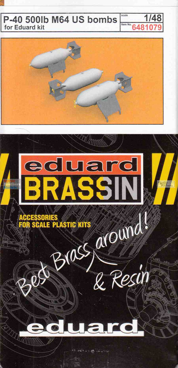 EDU6481079 1:48 Eduard Brassin - P-40 Warhawk 500lb M64 US Bombs