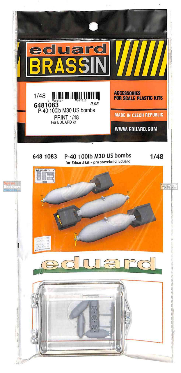 BOMB BOMB プリンさん専用 EDU6481083 1:48 Eduard Brassin - P-40 Warhawk 100lb M30 US Bombs