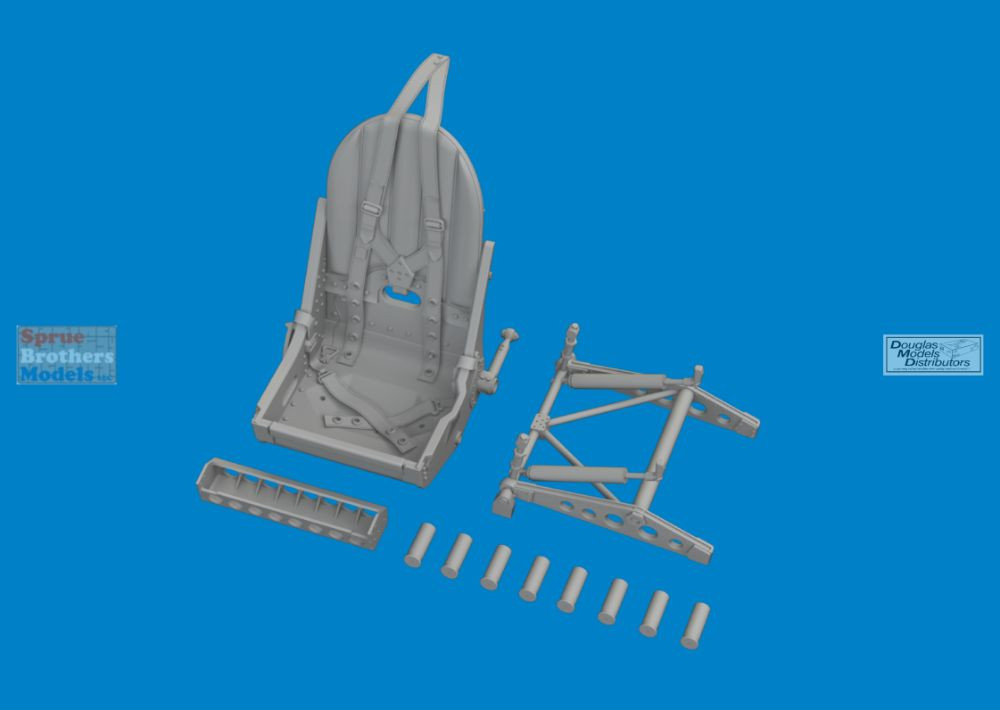 EDU624007 1:24 Eduard Brassin Spitfire Mk.VIII/IX Seat (AFX kit