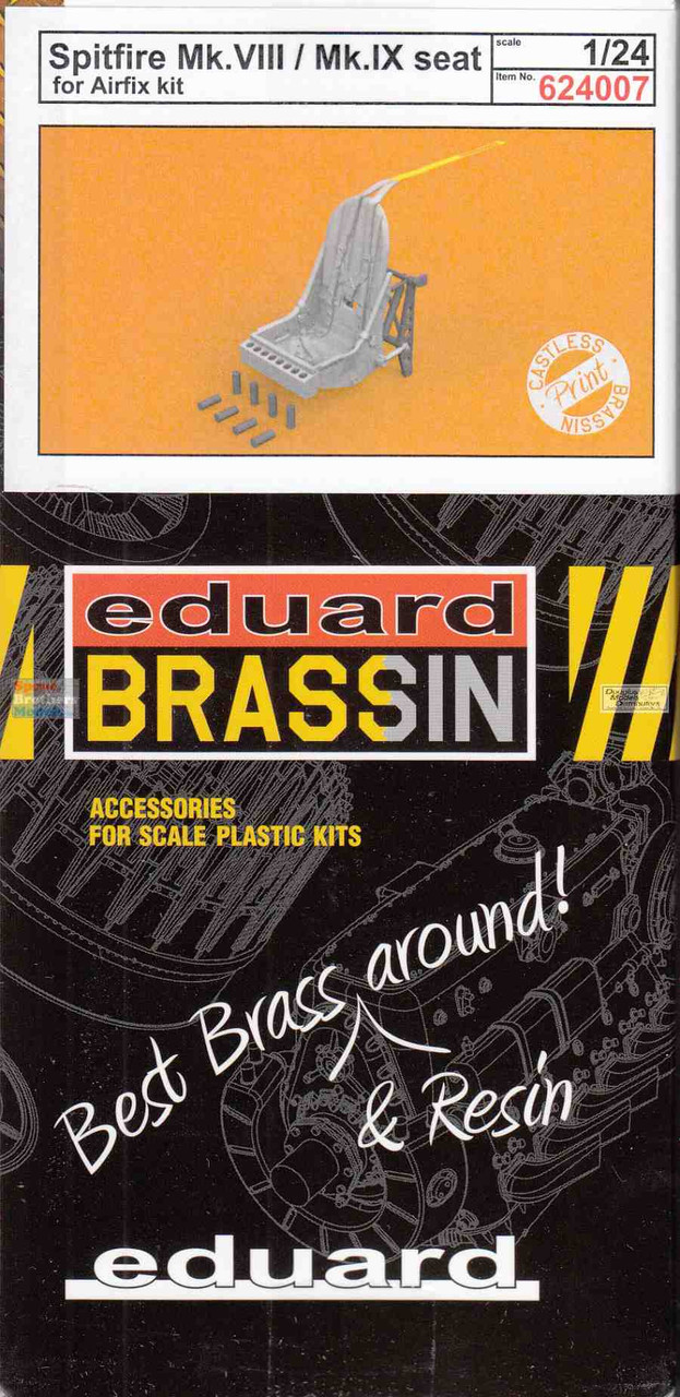 EDU624007 1:24 Eduard Brassin Spitfire Mk.VIII/IX Seat (AFX kit