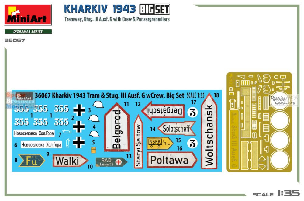 MIA36067 1:35 Miniart BigSet Kharkiv 1943: TRAM & StuG.III Ausf.G