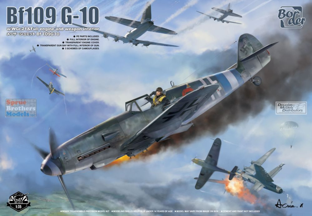 Border Models 1/35 Messerschmitt Bf109G6 Fighter Model Kit - Limited Edition