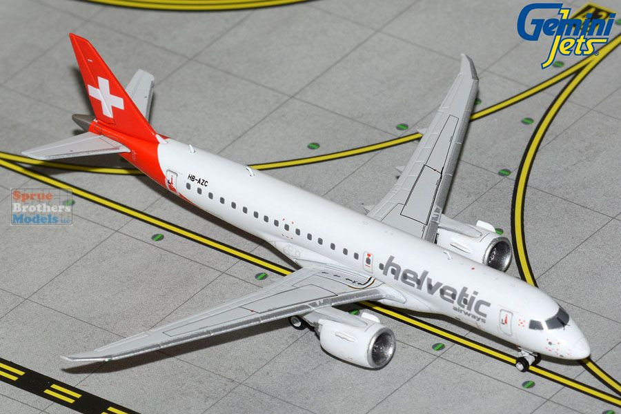 GEMGJ2323 1:400 Gemini Jets Helvetic Airways E190-E2 Reg #HB-AZC