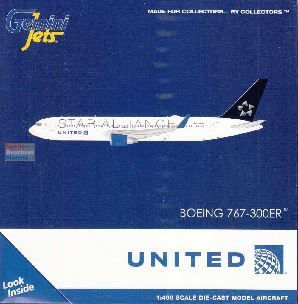 GEMGJ2313 1:400 Gemini Jets United Airlines B767-300ER #N653UA