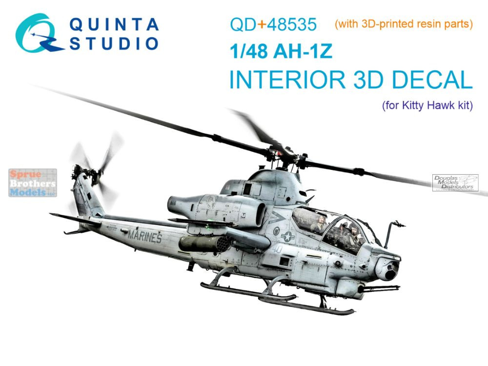 QTSQD48535R 1:48 Quinta Studio 3D Decal+Resin - AH-1Z Viper (ZIM