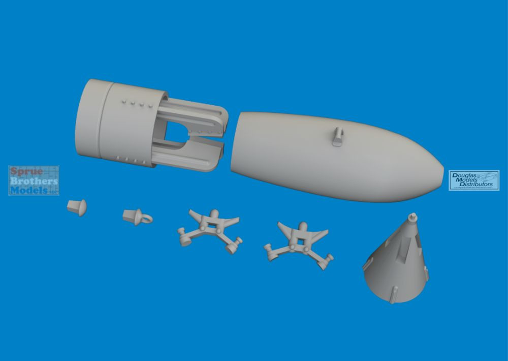 EDU6481080 1:48 Eduard Brassin - P-40 Warhawk 500lb GP British