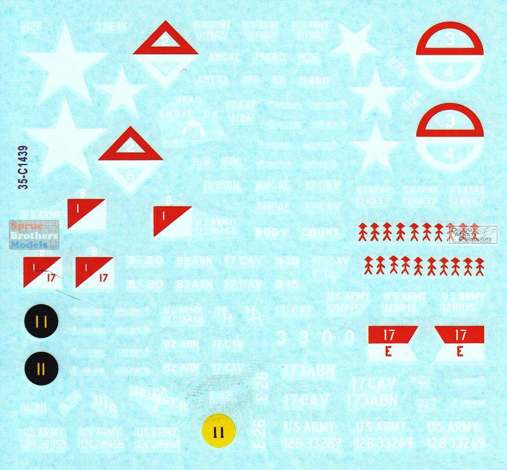 SRD35C1439 1:35 Star Decals US M113 in Vietnam #1: M113 17th