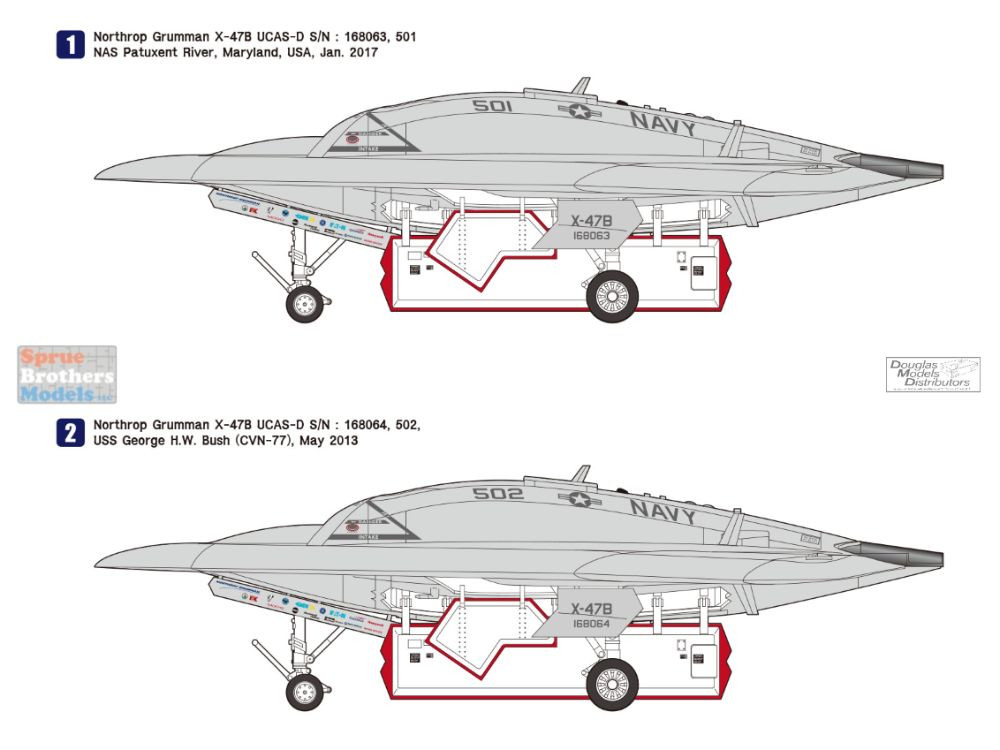WPD17217 1:72 Wolfpack X-47B UCAS-D - Sprue Brothers Models LLC
