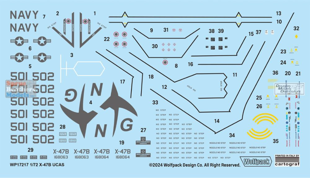 ユタッキーページ WPD17217 1:72 Wolfpack X-47B UCAS-D - Sprue Brothers Models LLC