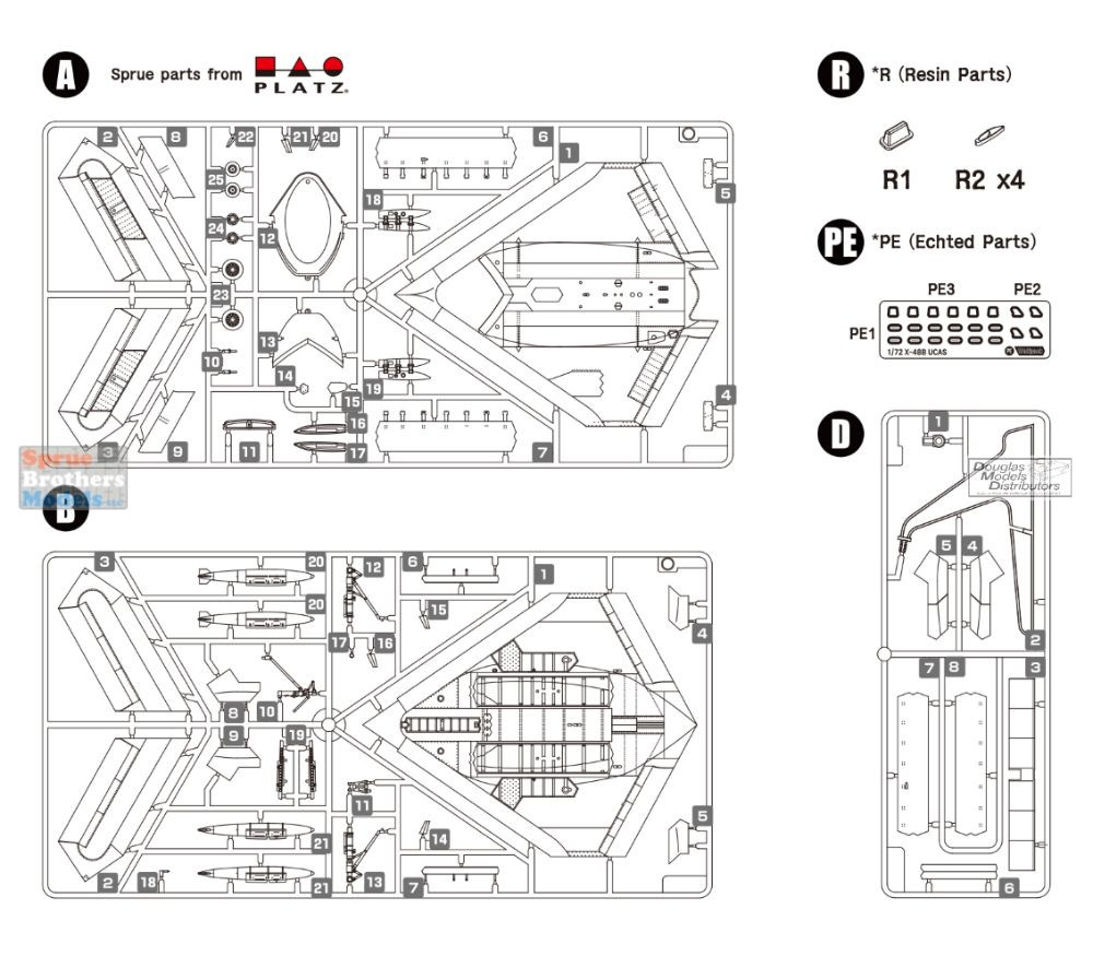 WPD17217 1:72 Wolfpack X-47B UCAS-D - Sprue Brothers Models LLC