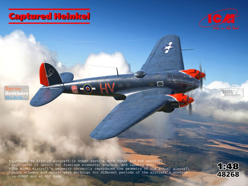 ICM48268 1:48 ICM He 111H-20 'Captured Heinkel' - Sprue Brothers
