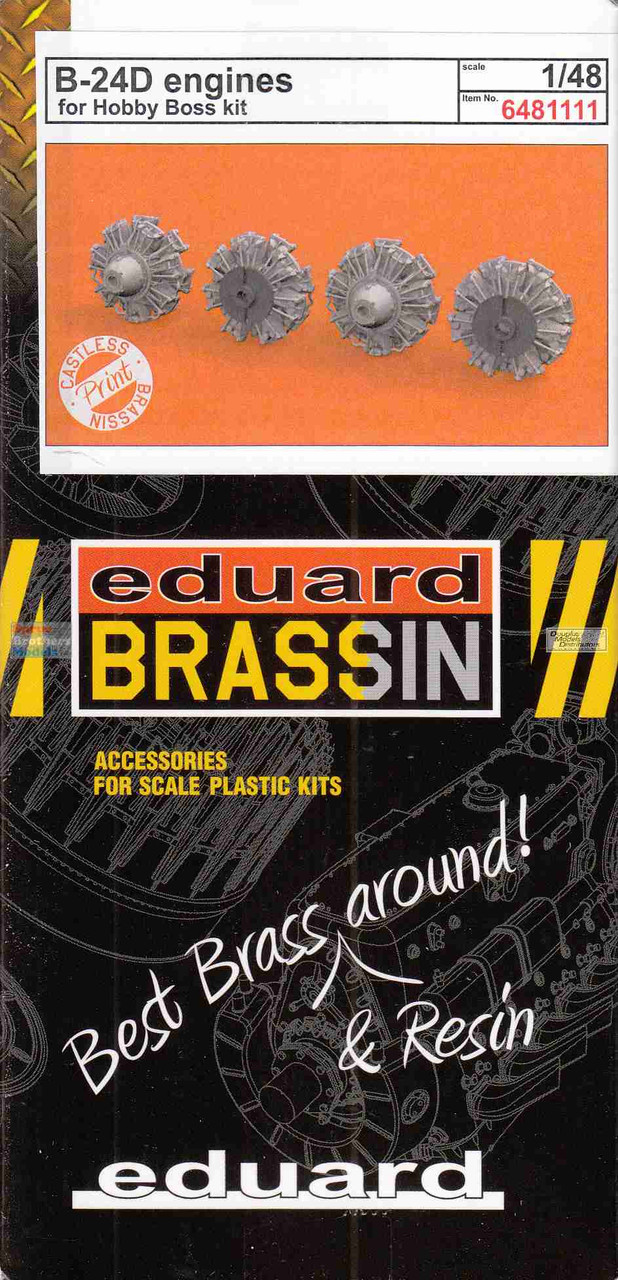 EDU6481111 1:48 Eduard Brassin B-24D Liberator Engines (HBS kit ...