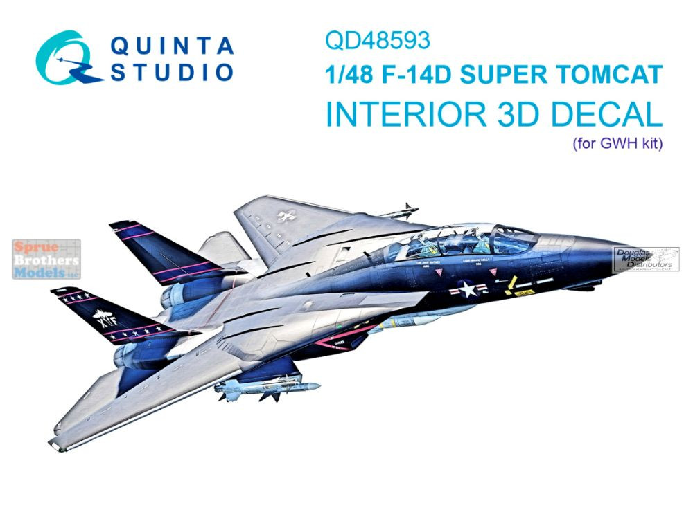 QTSQD48593 1:48 Quinta Studio Interior 3D Decal - F-14D Tomcat