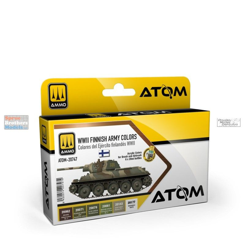 AMMAT20747 AMMO by Mig ATOM Paint Set - WW2 Finnish Army Colors