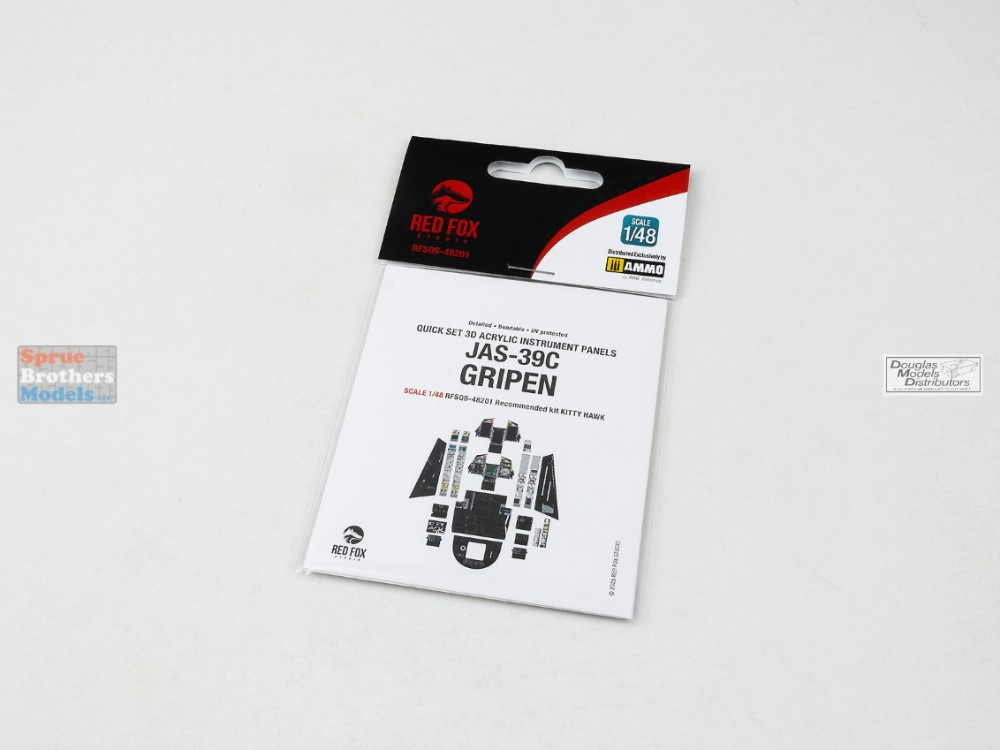 RFSQS48201 1:48 Red Fox Studio Instrument Panels - JAS-39C Gripen