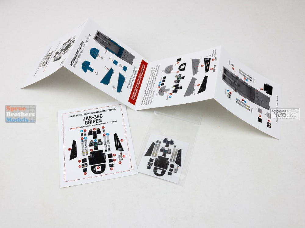 RFSQS48201 1:48 Red Fox Studio Instrument Panels - JAS-39C Gripen