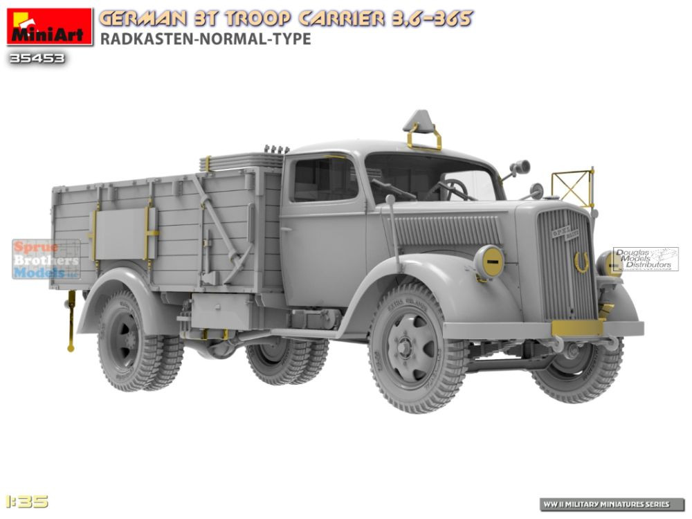 MIA35453 1:35 Miniart German 3T Troop Carrier 3.6-36S Radkasten