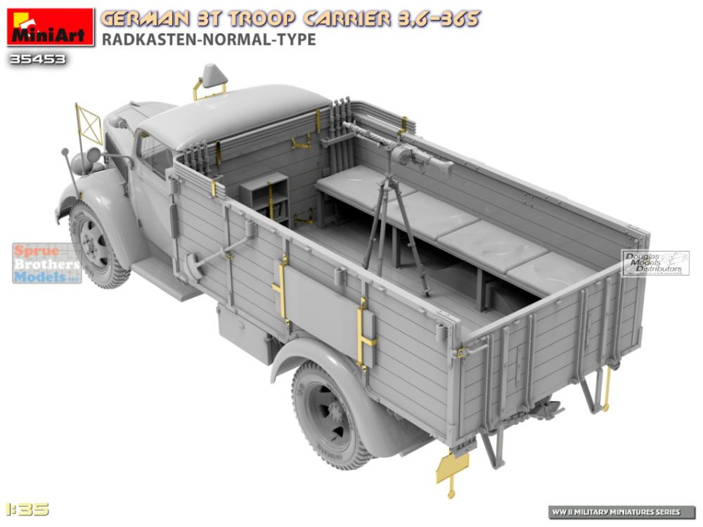 MIA35453 1:35 Miniart German 3T Troop Carrier 3.6-36S Radkasten