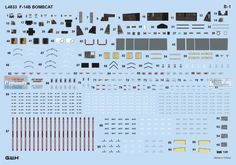 LNRL4833 1:48 Great Wall Hobby F-14B Tomcat 'Bombcat' - Sprue
