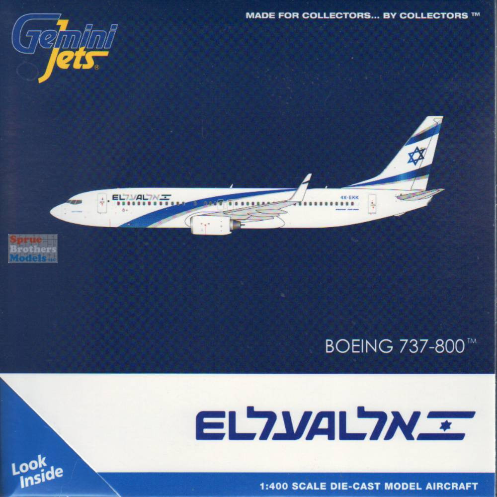 GEMGJ2299 1:400 Gemini Jets El Al B737-800 Reg #4X-EKK (pre