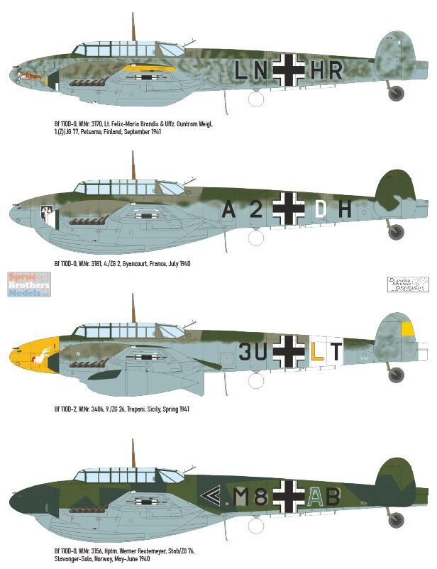 EDU08409 1:48 Eduard Bf110D Weekend Edition - Sprue Brothers
