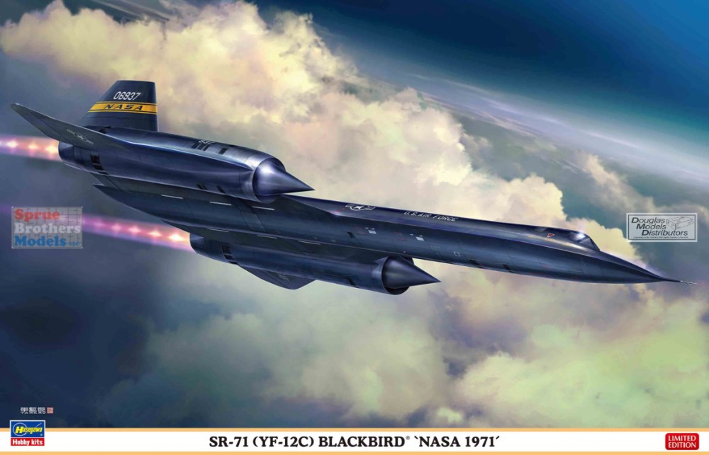 HAS02486 1:72 Hasegawa SR-71 (YF-12C) Blackbird 'NASA 1971