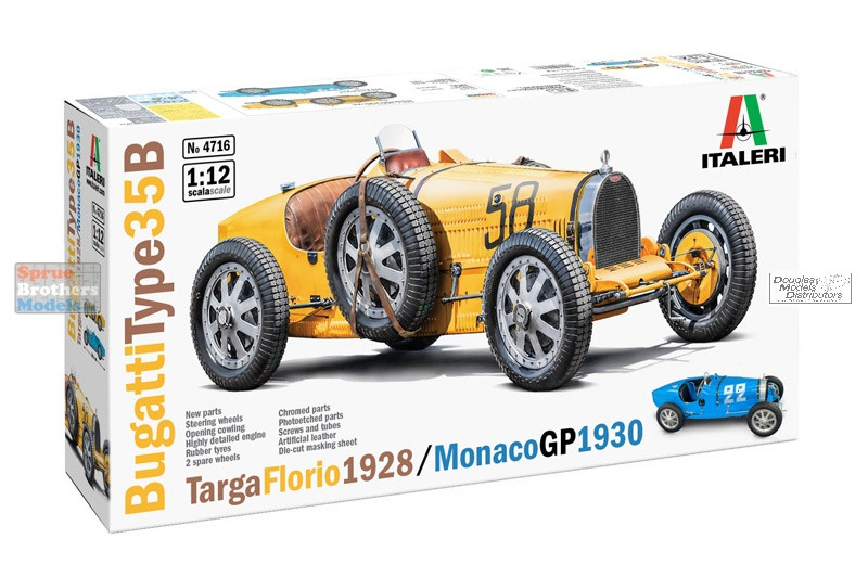 ITA4716 1:12 Italeri Bugatti Type 35B Roadster [Targa Florio 1938