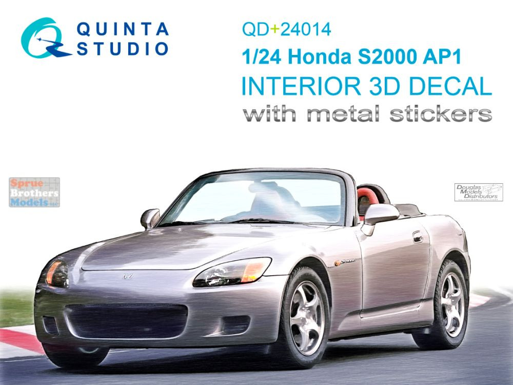 QTSQD24014R 1:24 Quinta Studio 3D Decal - Honda S2000 AP1 (TAM kit