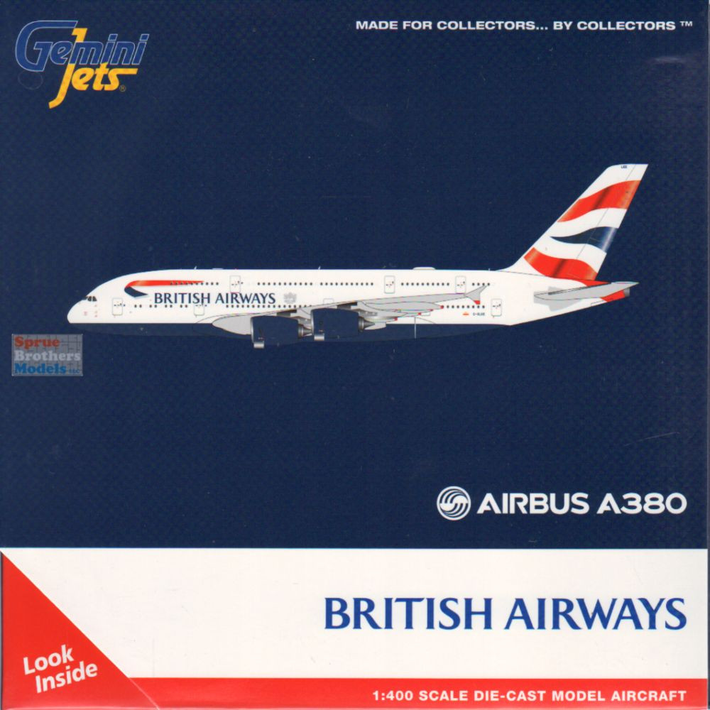 GEMGJ2325 1:400 Gemini Jets British Airways Airbus A380 Reg #G