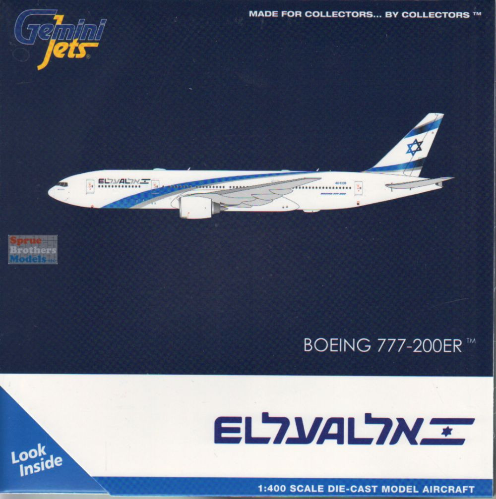 GEMGJ2300 1:400 Gemini Jets El Al B777-200ER Reg #4X-ECB (pre