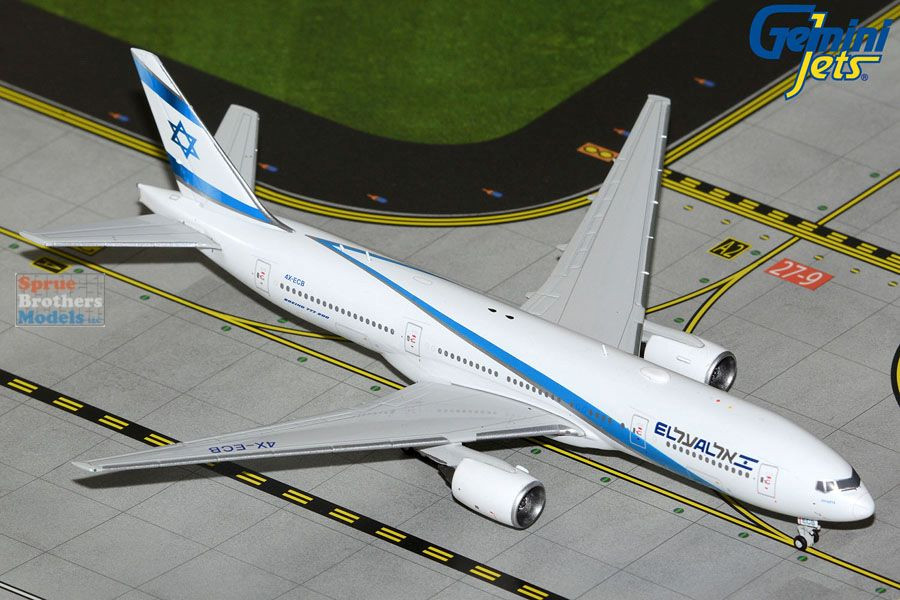 GEMGJ2300 1:400 Gemini Jets El Al B777-200ER Reg #4X-ECB (pre
