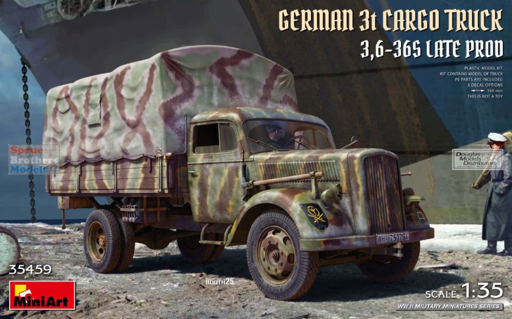 MIA35459 1:35 Miniart German 3t Cargo Truck 3,6-365 Late